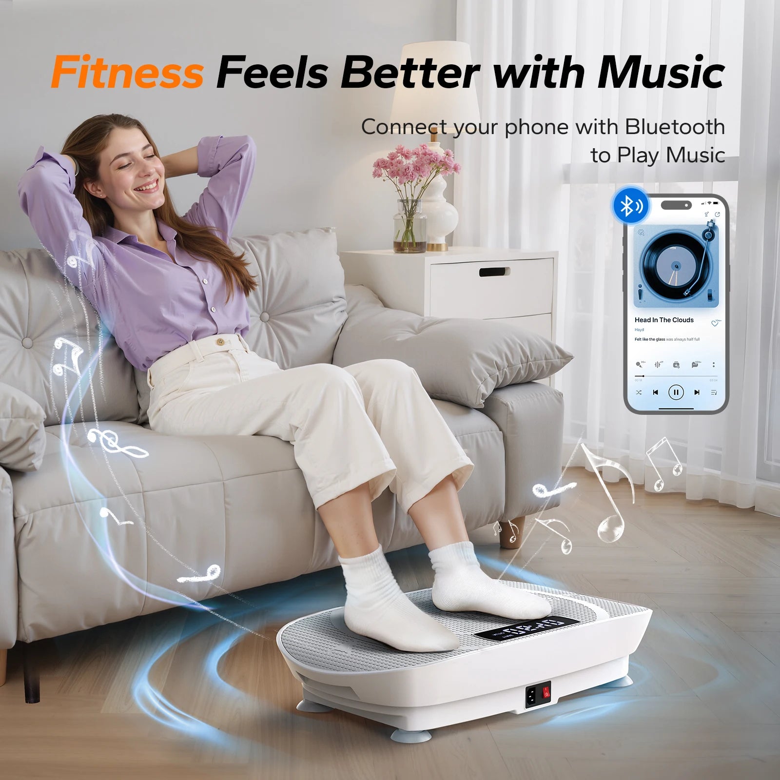Vibration Plate Device Powered Vibration Platform CV30 for Full Body Training Burning&Muscle Building Weight Loss&Shaping