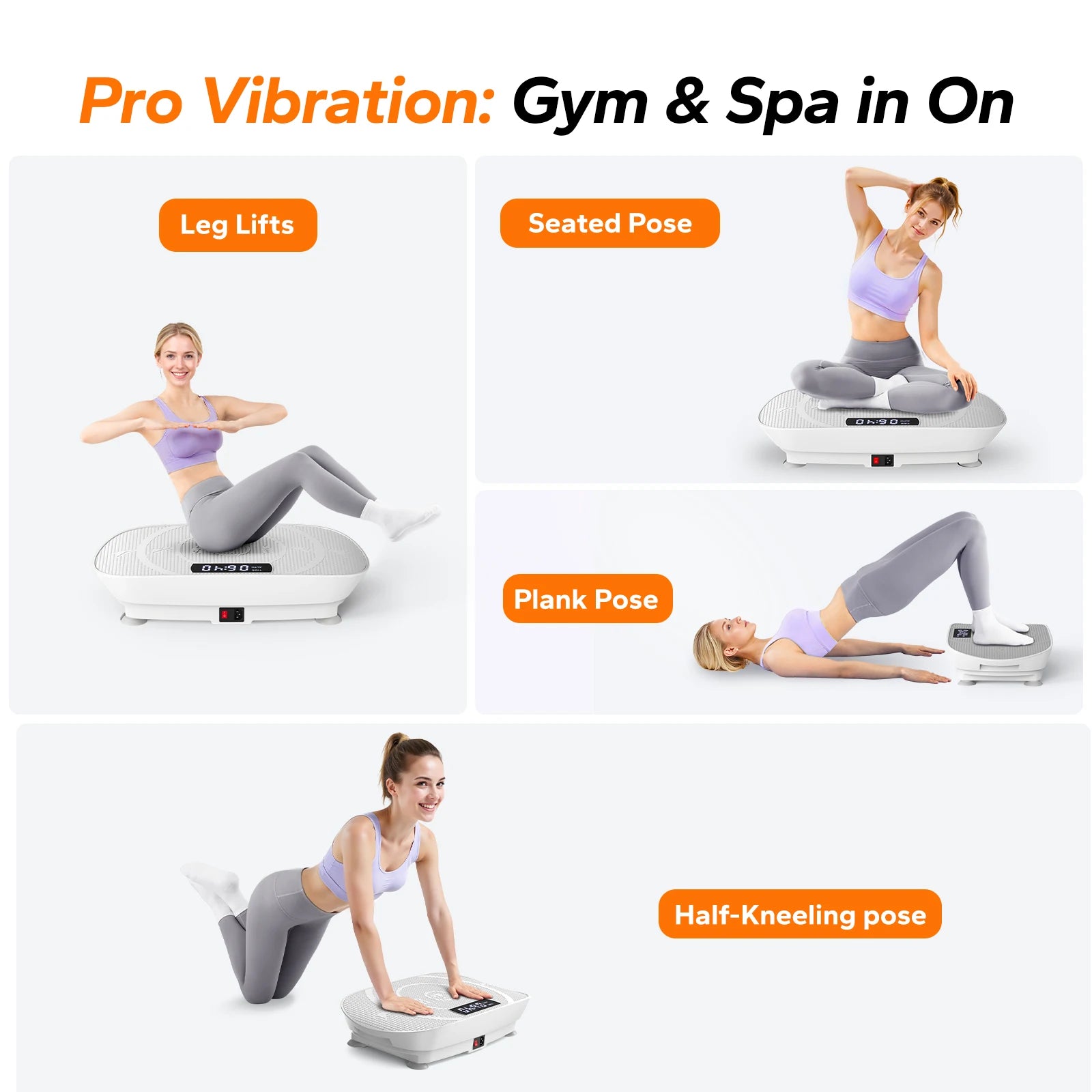 Vibration Plate Device Powered Vibration Platform CV30 for Full Body Training Burning&Muscle Building Weight Loss&Shaping