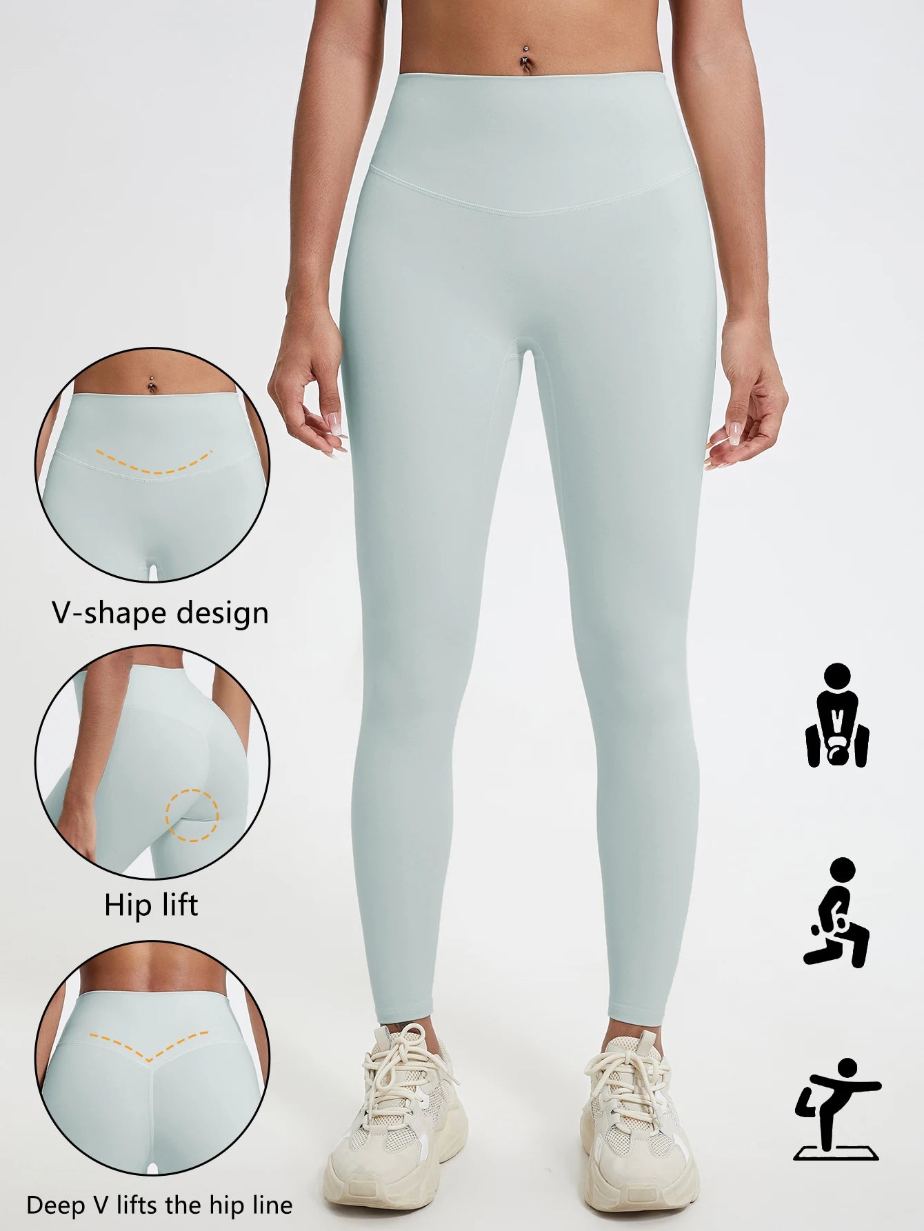 Summer Super Soft Fabrics High Waist Leggings Gym Yoga Pants Running Workout Tights Push up Sports Leggings Women