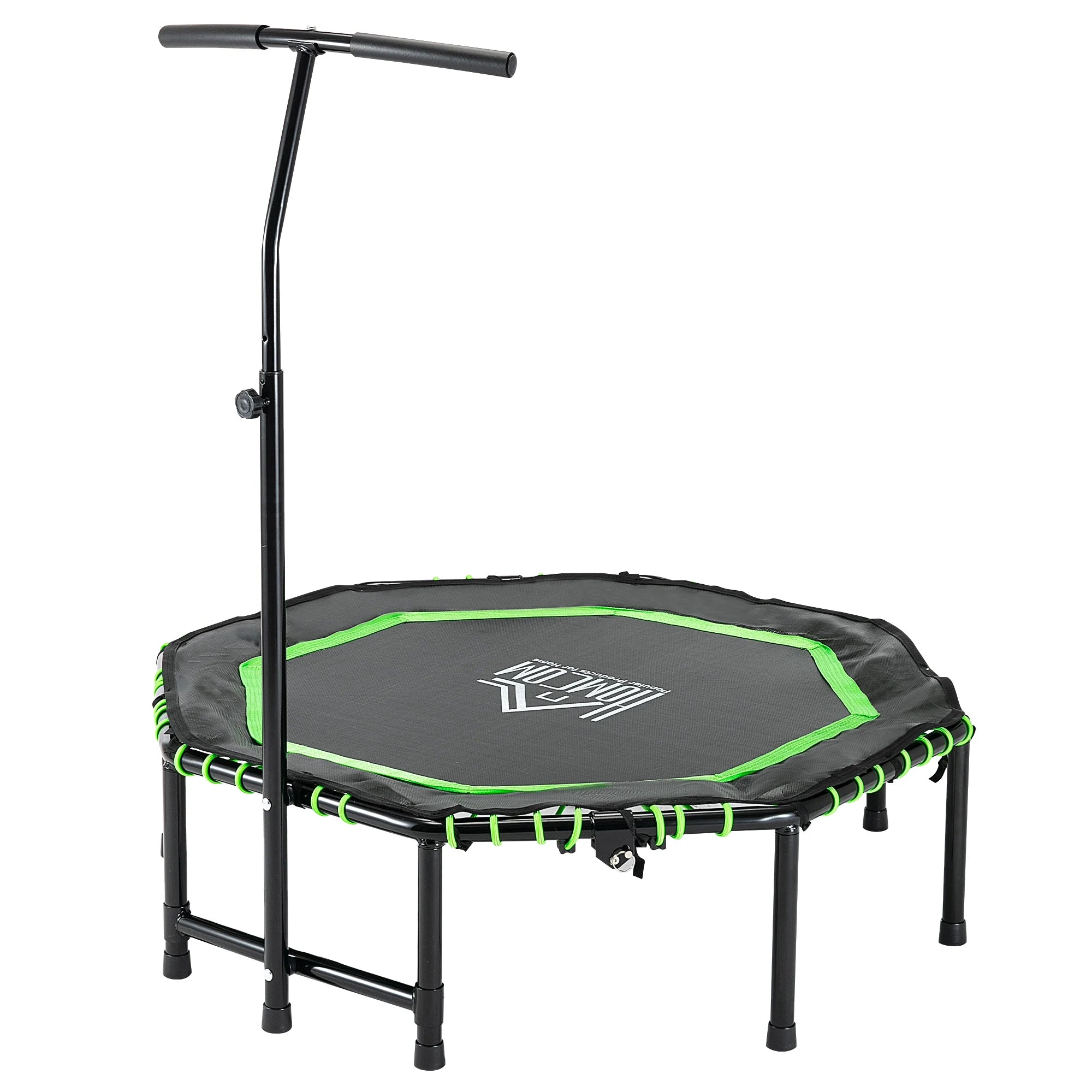 HOMCOM Foldable Trampoline Bouncer Jumper Adjust Handle for Adult - Green