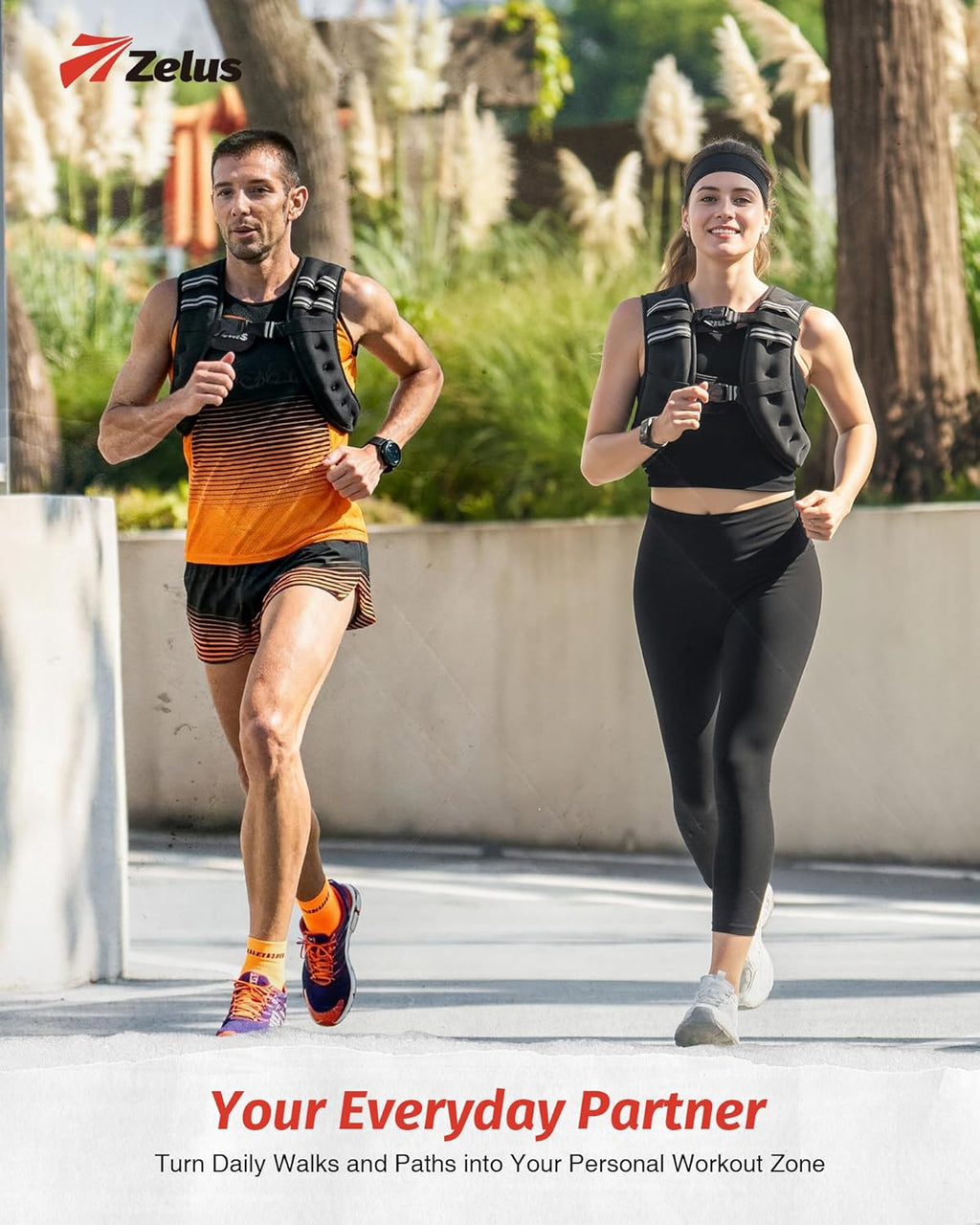 Weighted Vest for Running & Home Workouts, Adjustable 3.6–13.6Kg Weight Vest for Men & Women, No Bounce Training Vest with Phone Pocket & Reflective Strips