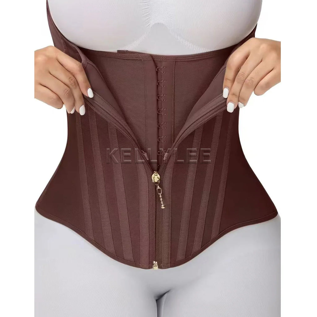 Women'S Stretchy Shaper Girdles Colombian Double Compression Waist Trainer for BBL Modeling Shaped up Tummy Belt Waist Trimmer