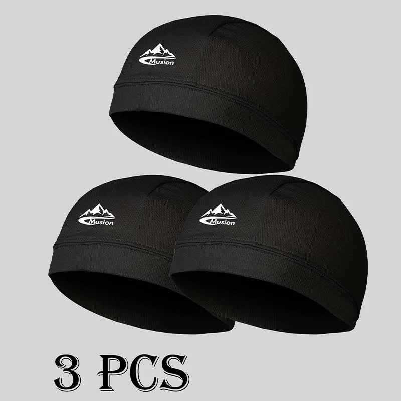 Musion under Helmet Beanie Cap Vented Sweat Absorbent Moisture Wicking for Men Cycling Motorcycle Riders
