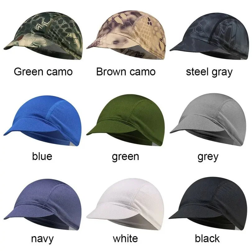 Summer New Cycling Cap Bicycle Hat with Visor UV Protection Sun Block Headwear for Men Women Road Bike Head Caps Helmet Liner