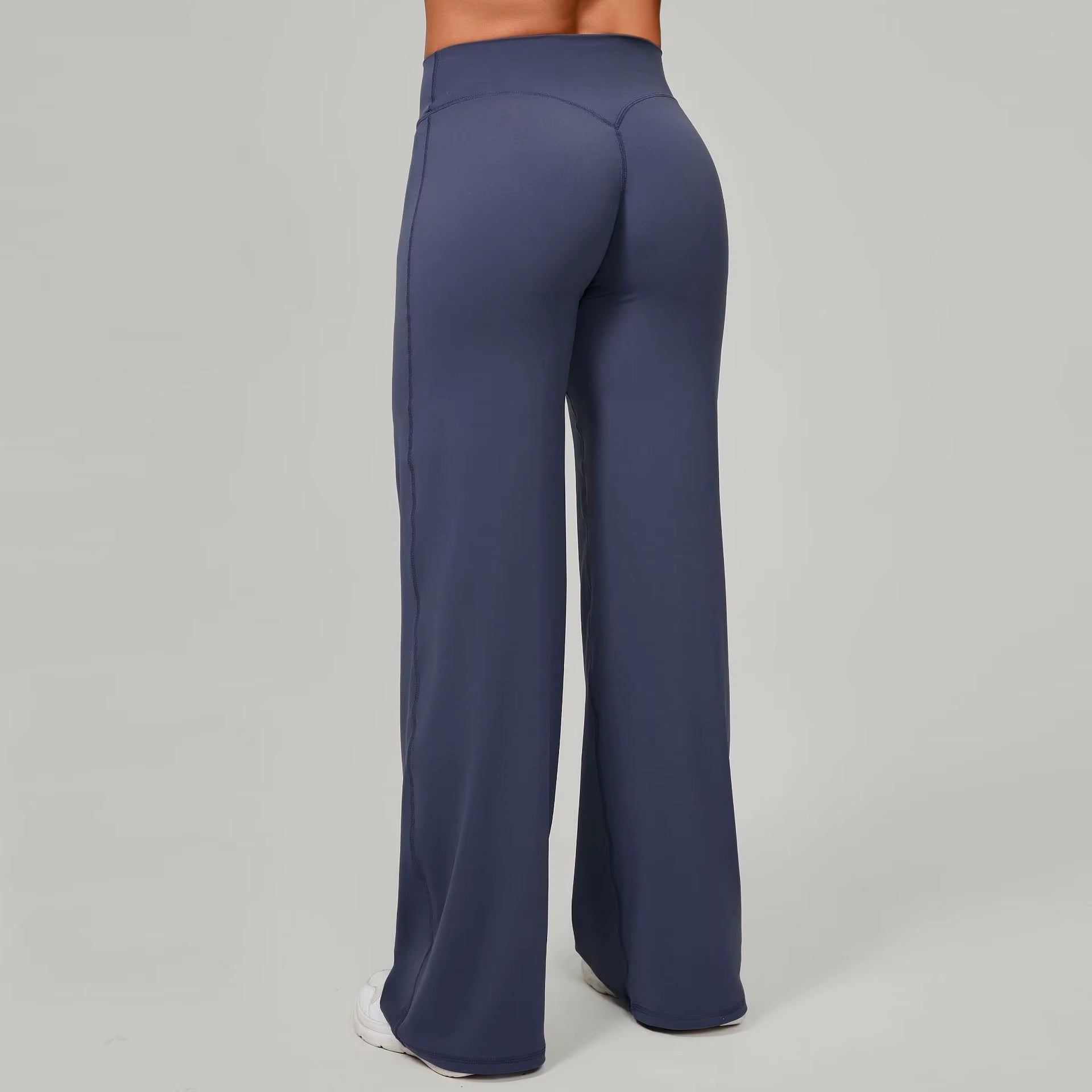 High Waisted Straight Leg Yoga Pants for Women, Naked Feeling Butt Lifting Loose Fit Workout Trousers, Slimming Gym Pants