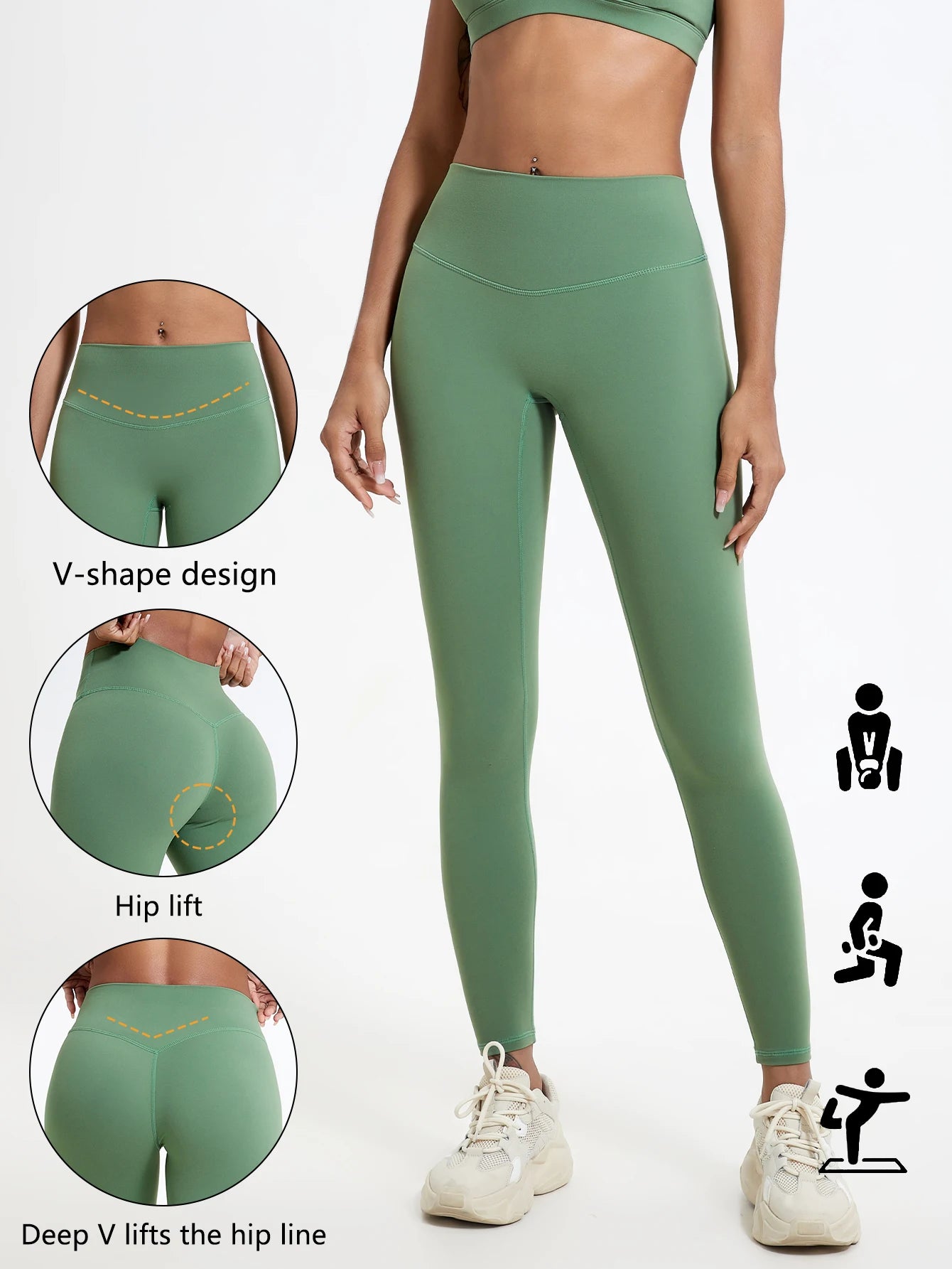 Summer Super Soft Fabrics High Waist Leggings Gym Yoga Pants Running Workout Tights Push up Sports Leggings Women