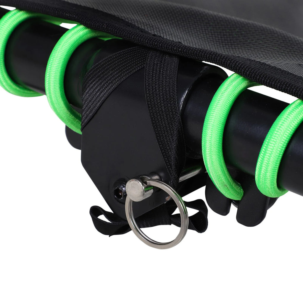 HOMCOM Foldable Trampoline Bouncer Jumper Adjust Handle for Adult - Green