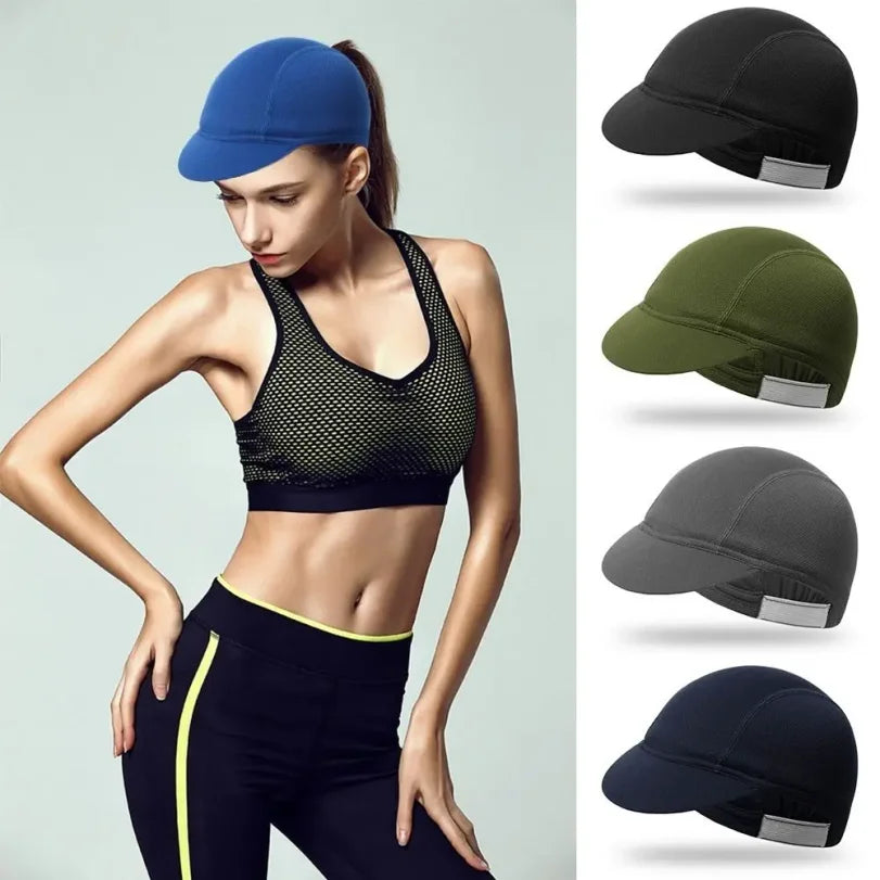 Summer New Cycling Cap Bicycle Hat with Visor UV Protection Sun Block Headwear for Men Women Road Bike Head Caps Helmet Liner