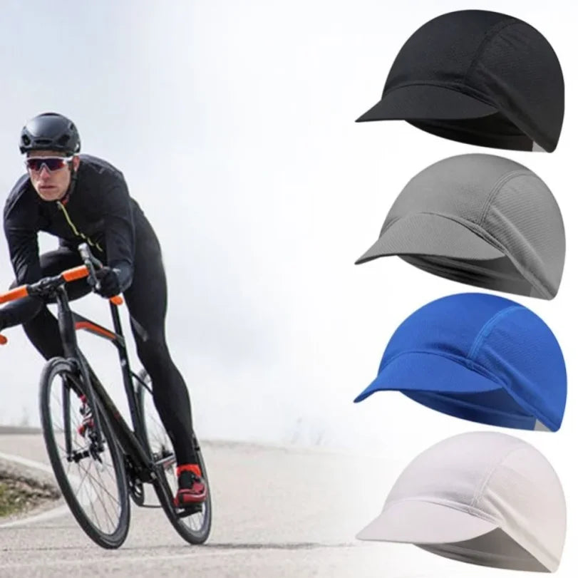 Summer New Cycling Cap Bicycle Hat with Visor UV Protection Sun Block Headwear for Men Women Road Bike Head Caps Helmet Liner