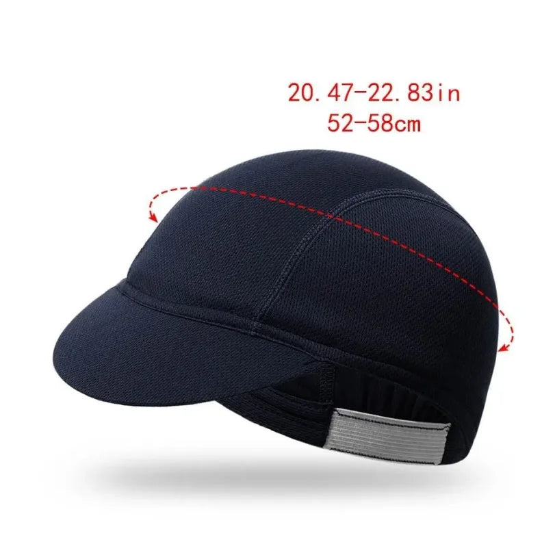 Summer New Cycling Cap Bicycle Hat with Visor UV Protection Sun Block Headwear for Men Women Road Bike Head Caps Helmet Liner