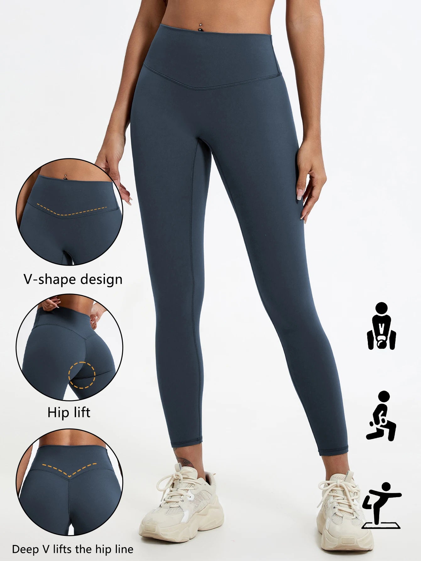 Summer Super Soft Fabrics High Waist Leggings Gym Yoga Pants Running Workout Tights Push up Sports Leggings Women