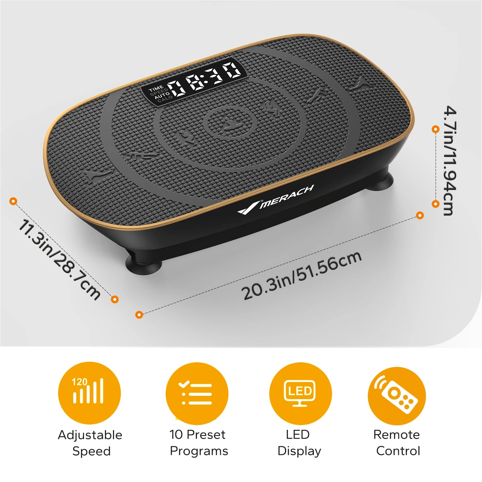 Vibration Plate Device Powered Vibration Platform CV30 for Full Body Training Burning&Muscle Building Weight Loss&Shaping